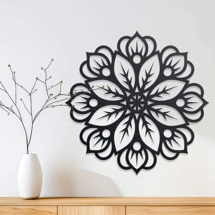 Quadro Decorativo Vazado Flor de Mandala