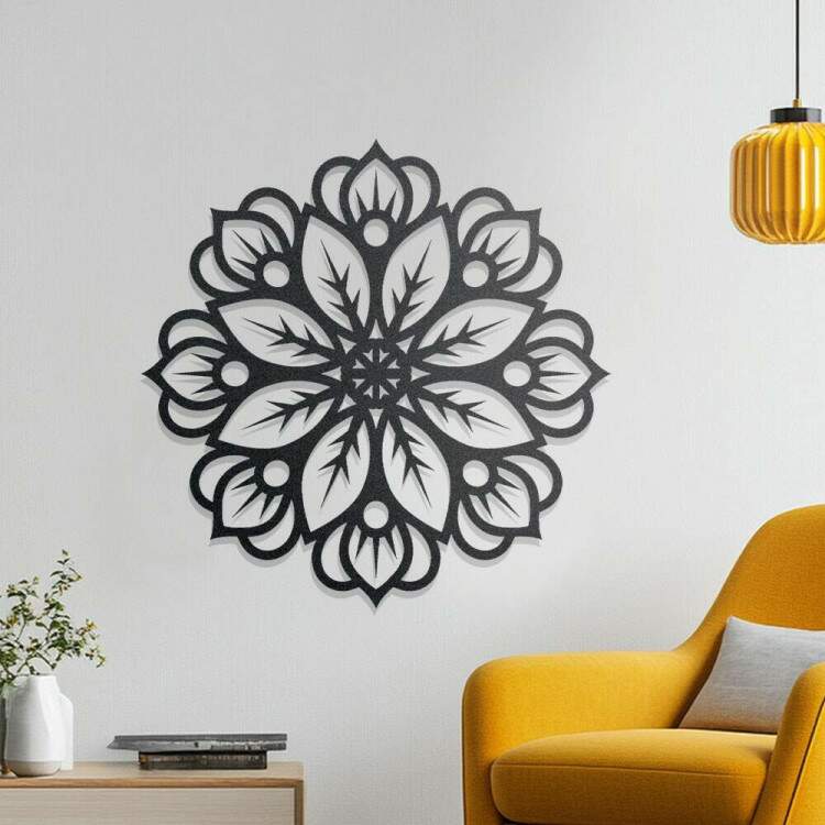 Quadro Decorativo Vazado Flor de Mandala