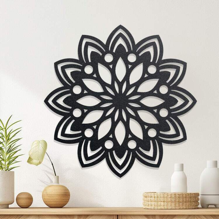 Quadro Decorativo Vazado Mandala Simples