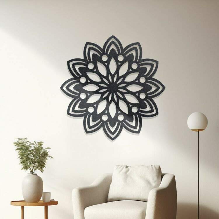 Quadro Decorativo Vazado Mandala Simples