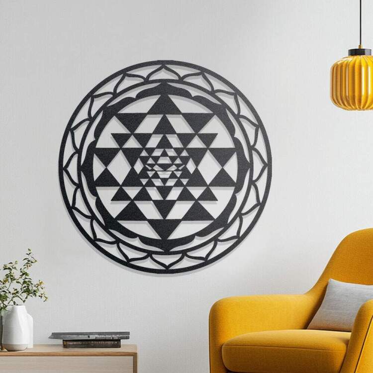 Quadro Decorativo Vazado Mandala Sri Yantra