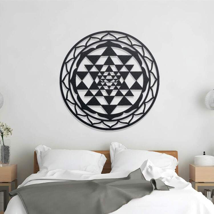 Quadro Decorativo Vazado Mandala Sri Yantra