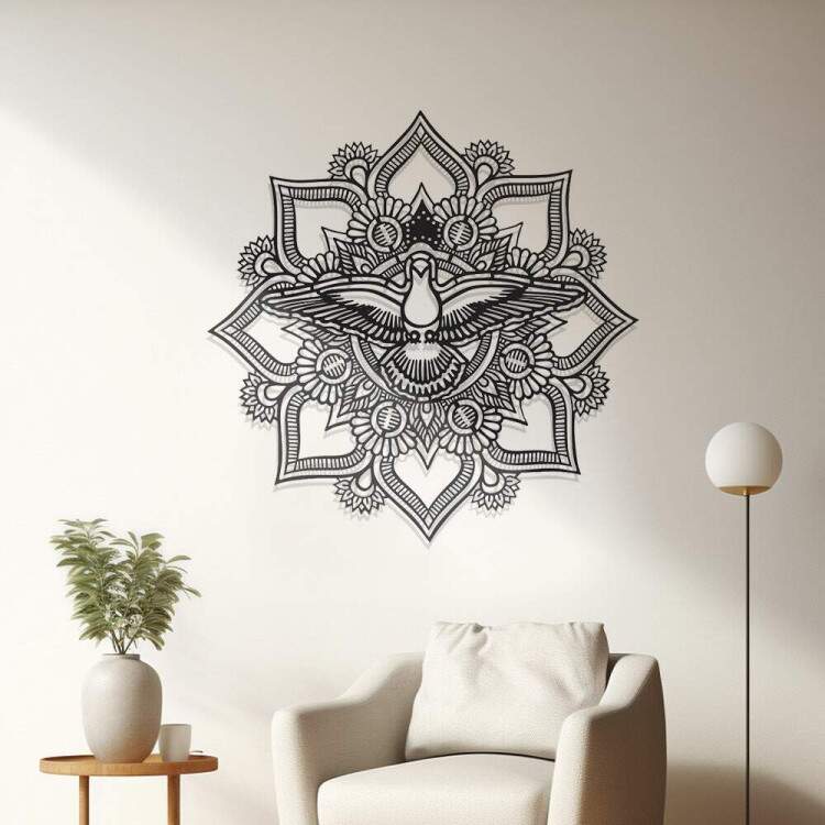 Quadro Decorativo Vazado Divino Esprito Santo