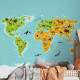 Papel de Parede Mapa-M�ndi Animais MP