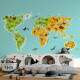Papel de Parede Mapa-M�ndi Animais MP