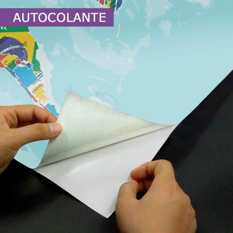 Papel de Parede Mapa-Mndi Bandeira dos Pases MP