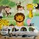 Papel de Parede Animais Baby na Floresta MP
