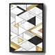 Quadro Decorativo Geom�trico 3D Preto Branco e Dourado