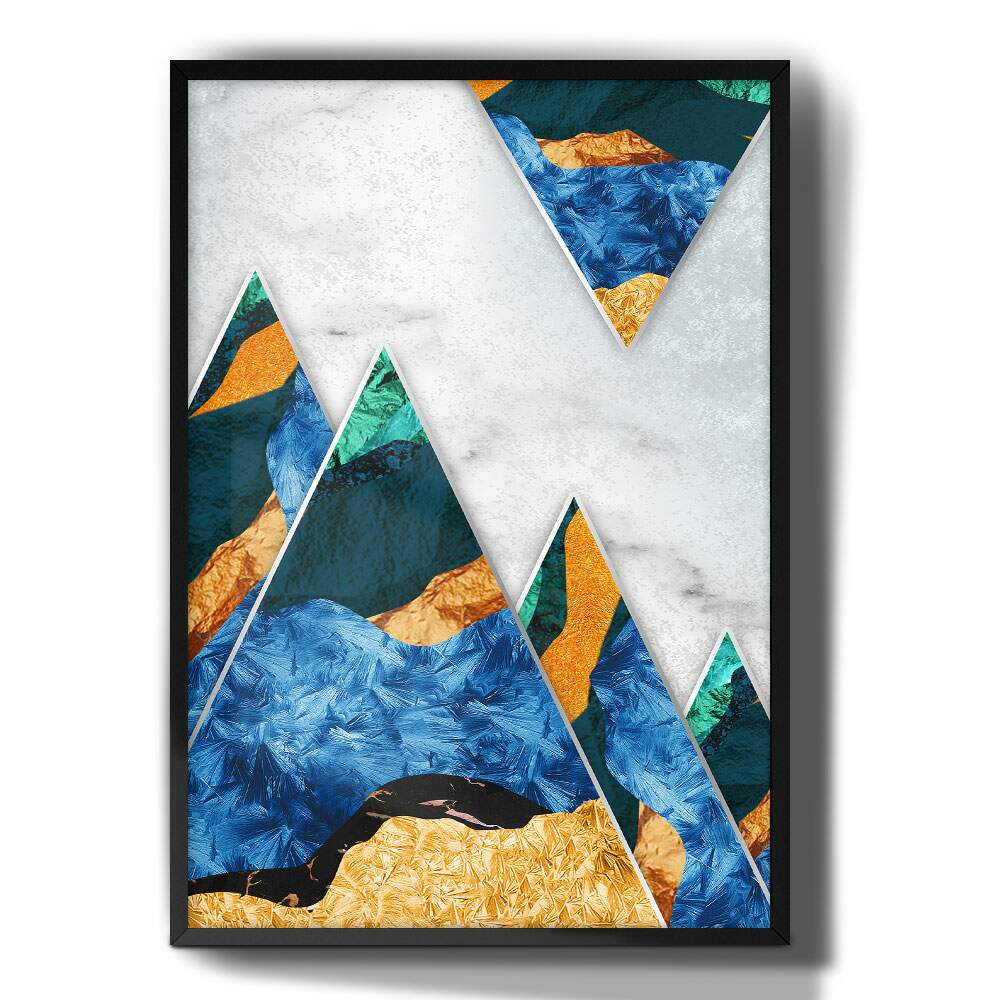 Quadro Decorativo Montanhas Coloridas em M�rmore