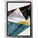 Quadro Decorativo Abstrato M�rmore Turquesa