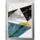 Quadro Decorativo Abstrato M�rmore Turquesa