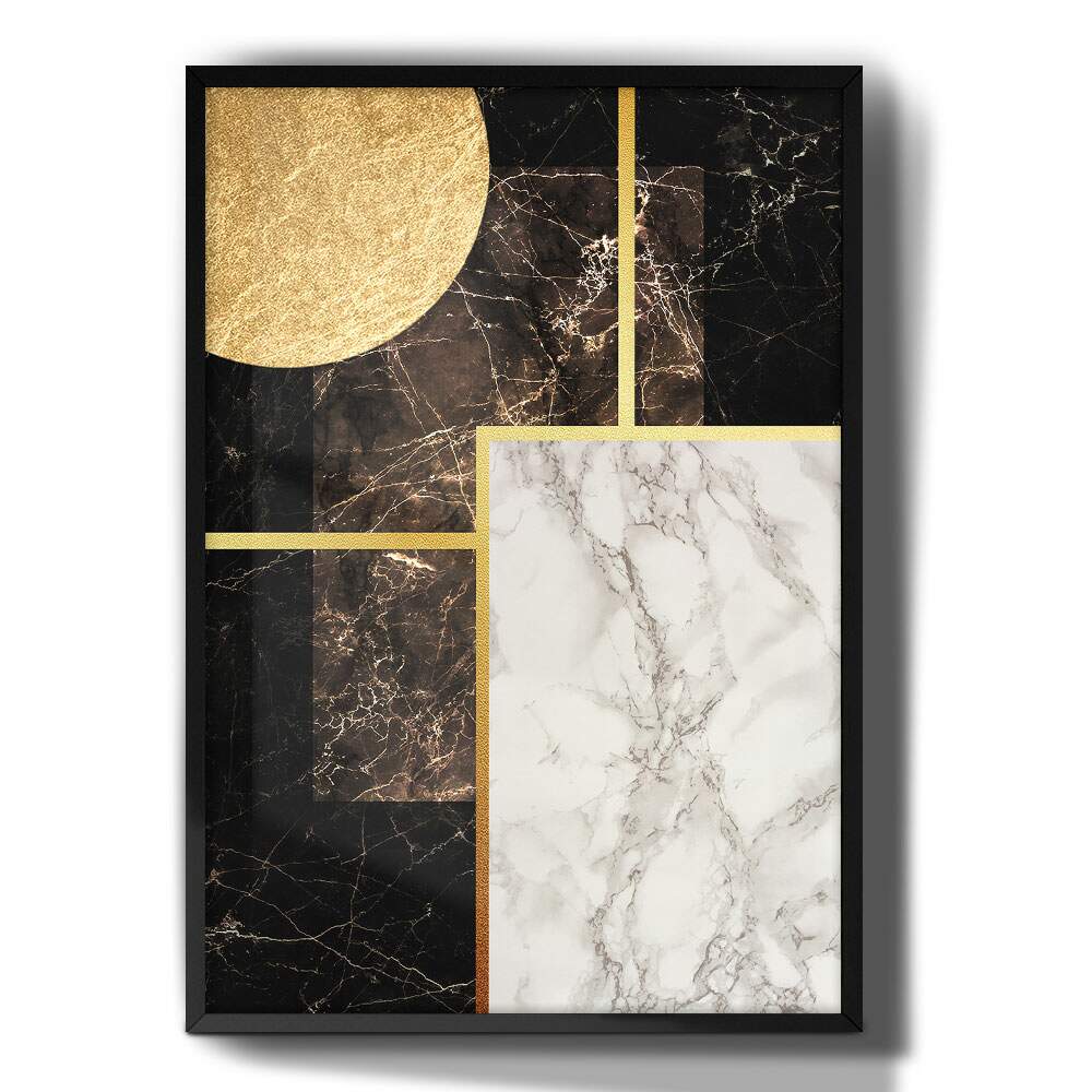 Quadro Decorativo Abstrato M�rmore Lua Minimalista