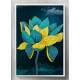 Quadro Decorativo Abstrato Azul e Dourado