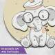 Enfeite de Porta Maternidade Elefantinho Baby com �culos