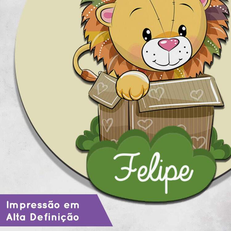 Enfeite de Porta Maternidade Safri Leo Baby na Caixa