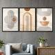 Kit 3 Quadros Decorativos Geom�trico Arte Moderna