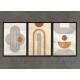Kit 3 Quadros Decorativos Geom�trico Arte Moderna