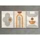 Kit 3 Quadros Decorativos Geom�trico Arte Moderna