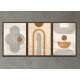 Kit 3 Quadros Decorativos Geom�trico Arte Moderna