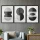 Kit 3 Quadros Decorativos Geom�trico Arte Moderna 03