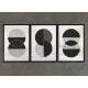 Kit 3 Quadros Decorativos Geom�trico Arte Moderna 03