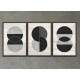 Kit 3 Quadros Decorativos Geom�trico Arte Moderna 03