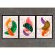Kit 3 Quadros Decorativos Geom�trico Arte Moderna 09