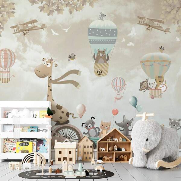 Papel de Parede Animas Baby de Bicicleta e Bales MP
