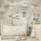 Papel de Parede Animas Baby de Bicicleta e Bal�es 3D