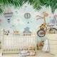 Papel de Parede Animas Baby de Bicicleta com Folhas MP