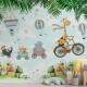 Papel de Parede Animas Baby de Bicicleta com Folhas MP