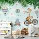 Papel de Parede Animas Baby de Bicicleta com Folhas MP