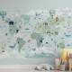 Papel de Parede Mapa-m�ndi com Animais e Bal�es MP