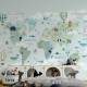 Papel de Parede Mapa-m�ndi com Animais e Bal�es MP