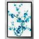 Quadro Decorativo Flores Azul Aquarela