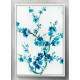 Quadro Decorativo Flores Azul Aquarela