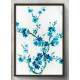 Quadro Decorativo Flores Azul Aquarela