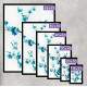 Quadro Decorativo Flores Azul Aquarela