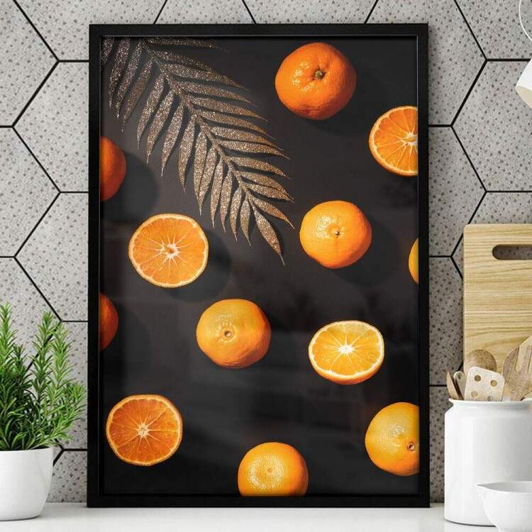 Quadro Decorativo Abstrato Laranjas