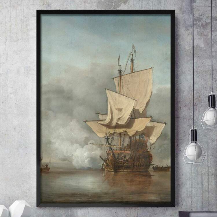 Quadro Decorativo Pintura Barco a Vela