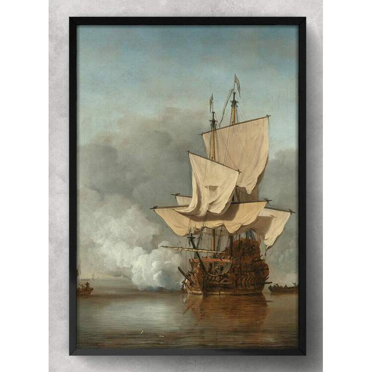 Quadro Decorativo Pintura Barco a Vela