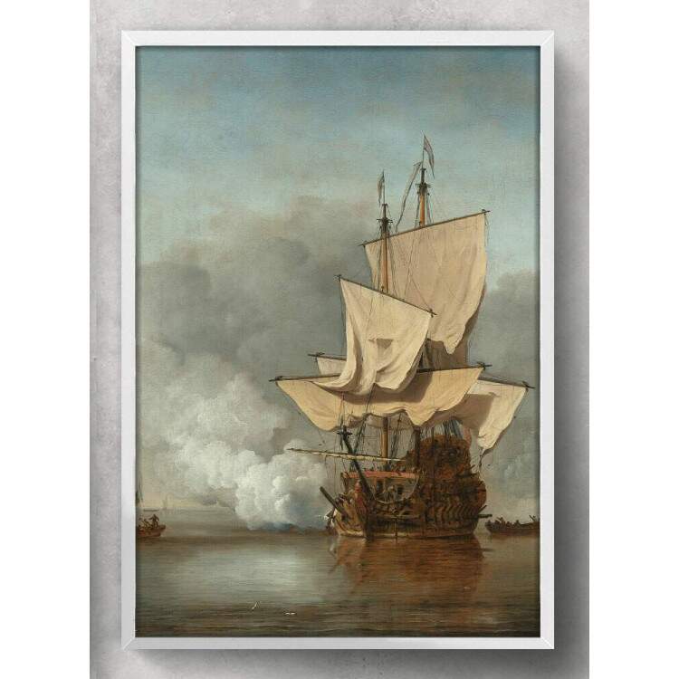 Quadro Decorativo Pintura Barco a Vela