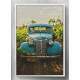 Quadro Decorativo Carro Antigo Azul na Fazenda