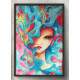 Quadro Decorativo Abstrato Menina Aquarela