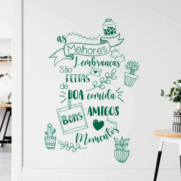 Adesivo de Parede Frase As Melhores Lembranas
