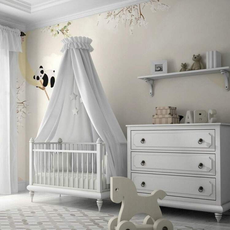 Papel de Parede Panda Baby na Lua MP