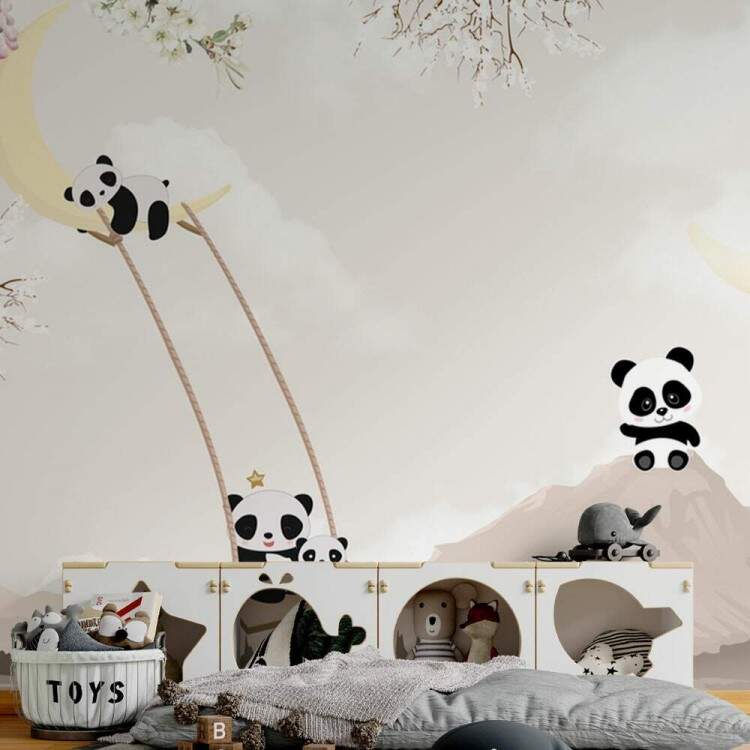 Foto Mural Panda Baby na Lua MP