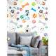 Papel de Parede Animal Print Dogs e Cat Patas e Ossinhos