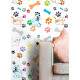 Papel de Parede Animal Print Dogs e Cat Patas e Ossinhos