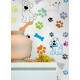 Papel de Parede Animal Print Dogs e Cat Patas e Ossinhos